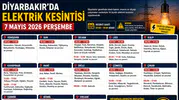 Diyarbakır’da 7 Mayıs elektrik kesintisi: İlçe ilçe tam liste açıklandı