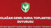 Amedspor'da yönetim olağan genel kurul tarihini resmen açıkladı