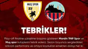 Amedspor’dan Mardin 1969 Spor ve Muşspor’a tebrik mesajı