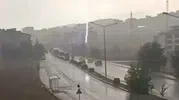 Elazığ'da yıldırım düşme anı cep telefonu kamerasında