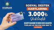Diyarbakır’da 13 bin 650 kişinin kartına 3 bin TL yatırıldı: Ödemeler başladı