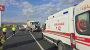 Bingöl yolunda ağır vasıtalar çarpıştı