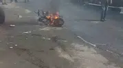 Bingöl sanayi sitesinde kaynak çalışması sırasında motosiklet alevlere teslim oldu
