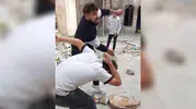 Şanlıurfa'da metruk binada dehşet anları kameraya yansıdı