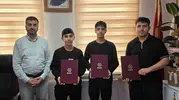 Çermik ilçesinde hafızlık eğitimini tamamlayan üç öğrenciye belgeleri törenle verildi