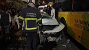 Batman merkezde otomobil ile belediye otobüsü çarpıştı