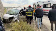 Batman Kozluk'ta kontrolden çıkan araç duvara çarptı