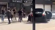 Kızıltepe sokaklarında gergin anlar lüks aracı hurdaya çevirdi