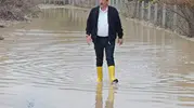 Yurtbaşı Belediye Başkanı Nihat Doğan sel sonrası sahada incelemelerde bulundu