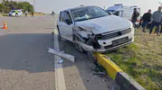 Diyarbakır Çınar yolunda otomobil ve tır çarpıştı