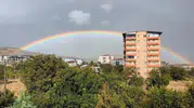 Dicle semalarında beliren gökkuşağı görenleri kendine hayran bıraktı
