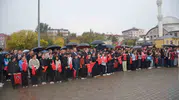 Bulanık’ta 200 metrelik Türk bayrağıyla Cumhuriyet coşkusu yaşandı