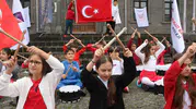 Diyarbakır tarihi surlarında Cumhuriyet coşkusu yaşandı