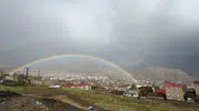 Hakkari semalarında yağmur sonrası beliren gökkuşağı hayran bıraktı