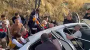 Elazığ'da kontrolden çıkan otomobil şarampole yuvarlandı