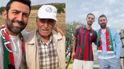 Ferit Kaya'dan memleketi Diyarbakır'da anlamlı paylaşım: Amedspor atkısıyla babasının yanında
