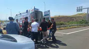 Birecik yolunda trafik kazası 2 kişi hastaneye kaldırıldı
