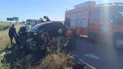 Batman yolunda kamyon şarampole uçtu