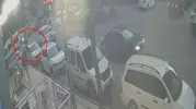 Siirt'te balkondan düşen bebek kameraya yakalandı