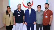 Sanatçı Murat Kurşun minik hastaları hastanede ziyaret etti