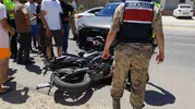 Nusaybin yolunda motosiklet kazası bir kişiyi hastanelik etti