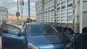 Siirt’te virajı alamayan otomobil tıra çarptı