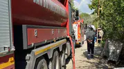 Van'da bir ev ve samanlık küle döndü