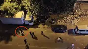 Bağlar sokaklarında silahlı kavga kameraya yansıdı