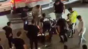 Elazığ Malatya Caddesinde kontrolden çıkan motosiklet devrildi