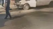 Elazığ İnönü Caddesinde hareket halindeki minibüs alevlere teslim oldu
