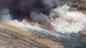 Mardin Artuklu Eskikale Mahallesindeki otluk yangını kontrol altına alındı