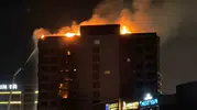 Diyarbakır’da 12 katlı plazayı saran yangında 8 kişi hastanelik oldu