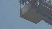 Palu ilçesinde mahsur kalan yaralı leyleği itfaiye ekipleri kurtardı
