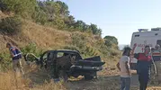 Elazığ Palu yolunda kamyonet devrildi