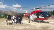 Tuncelideki yaralı hasta hava ambulansıyla Malatyaya nakledildi