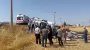 Elazığ Kovancılar yolunda freni boşalan kamyon devrildi