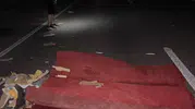 Batman yolunda otomobilin önüne düşen koltuk trafiği birbirine kattı