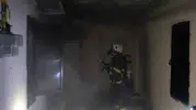 Batman'da apartman terasında çıkan yangın korkuttu