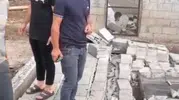 Çınar ilçesinde etkili olan şiddetli fırtına ahırı yerle bir etti