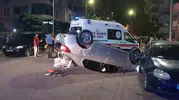 Şanlıurfa Karaköprü'de trafik kazası sonucu bir polis memuru yaralandı