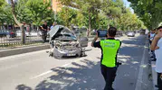 Batman Turgut Özal Caddesi üzerinde otomobil takla attı