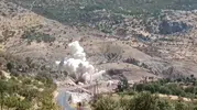 Siirt Pervari yolunda kaya kütleleri kontrollü patlatma ile temizlendi