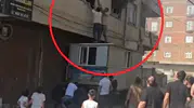 Bismil'de apartman yangını mahsur kalan kadını vatandaşlar kurtardı