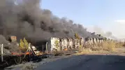 Kızıltepe'de hurda araç deposunda çıkan yangın paniğe neden oldu