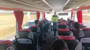 Malazgirt yolunda otobüslere jandarma denetimi