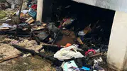 Kovancılar ilçesinde balkon altındaki odunlukta çıkan yangın korkuttu