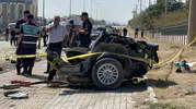 Elazığ yolunda feci kaza iki otomobil çarpıştı