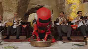 TEKNOFEST robotu sıra gecesinde çiğköfte yoğurdu