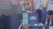 Cizreli sporcu Ramazan Değer Haliç koşusunda podyuma çıktı