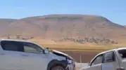 Kurtalan yolunda iki aracın karıştığı kaza ucuz atlatıldı